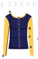Sweter w kokardki z cyrkoniami Elegancki WIKTORIA (Niebieski)