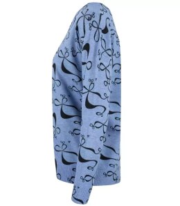 Sweter w kokardki z cyrkoniami Elegancki WIKTORIA (Niebieski)