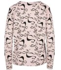 Sweter w kokardki z cyrkoniami Elegancki WIKTORIA (Różowy)