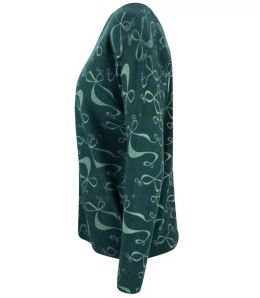 Sweter w kokardki z cyrkoniami Elegancki WIKTORIA (Zielony)
