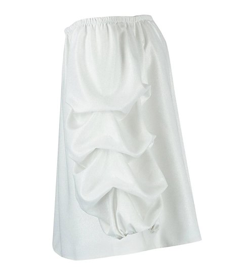 Bluzka hiszpanka z ozdobnym bufiastym rękawem Elegancka KAJA (Biały) Bluzka hiszpanka z ozdobnym bufiastym rękawem Elegancka KAJA (Biały)