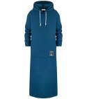 Ciepła bluza damska dresowa Oversize Sukienka Bawełniana Kaptur (Niebieski) Ciepła bluza damska dresowa Oversize Sukienka Bawełniana Kaptur (Niebieski)