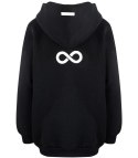 Ciepła bluza unisex oversize nieskończoność (Czarny) Ciepła bluza unisex oversize nieskończoność (Czarny)