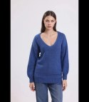Ciepły damski sweter modny luźny MATYLDA (Granatowy) Ciepły damski sweter modny luźny MATYLDA (Granatowy)