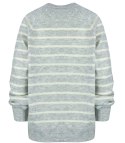 Ciepły damski sweter modny w paski ANNA (Szary || Beżowy) Ciepły damski sweter modny w paski ANNA (Szary || Beżowy)