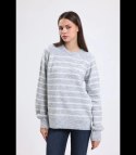 Ciepły damski sweter modny w paski ANNA (Szary) Ciepły damski sweter modny w paski ANNA (Szary)