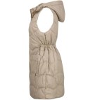 Damski bezrękawnik kamizelka plus size z kratką STELLA (Beżowy) Damski bezrękawnik kamizelka plus size z kratką STELLA (Beżowy)