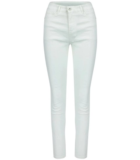 Damskie spodnie PUSH-UP woskowane skinny fit Eleganckie ADELA (Biały) Damskie spodnie PUSH-UP woskowane skinny fit Eleganckie ADELA (Biały)