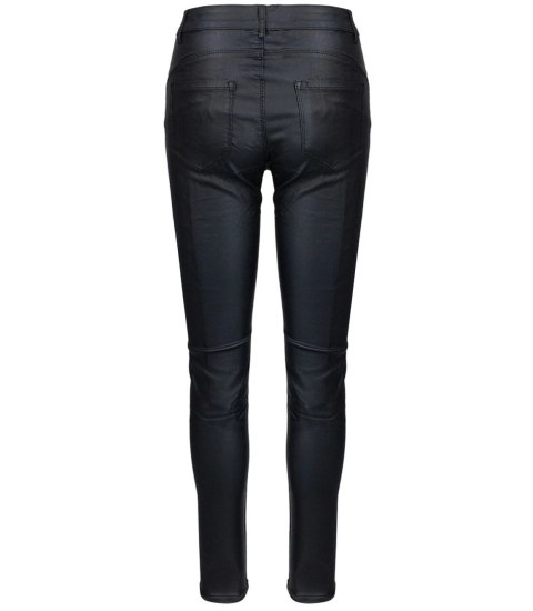 Damskie spodnie PUSH-UP woskowane skinny fit Eleganckie ADELA (Czarny) Damskie spodnie PUSH-UP woskowane skinny fit Eleganckie ADELA (Czarny)