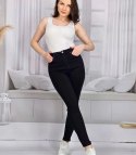Damskie spodnie PUSH-UP zwężana nogawka Eleganckie ANABEL (Czarny) Damskie spodnie PUSH-UP zwężana nogawka Eleganckie ANABEL (Czarny)
