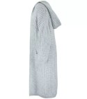 Długi ciepły kardigan sweter gruby splot VALERIA (Szary)