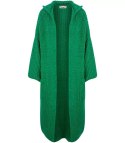 Długi ciepły kardigan sweter gruby splot VALERIA (Zielony) Długi ciepły kardigan sweter gruby splot VALERIA (Zielony)