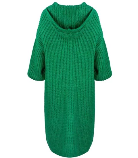 Długi ciepły kardigan sweter gruby splot VALERIA (Zielony) Długi ciepły kardigan sweter gruby splot VALERIA (Zielony)