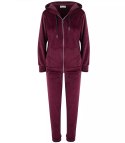 Dres spodnie bluza komplet welurowy MARTA (Bordowy) Dres spodnie bluza komplet welurowy MARTA (Bordowy)