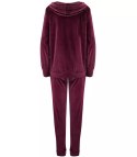Dres spodnie bluza komplet welurowy MARTA (Bordowy) Dres spodnie bluza komplet welurowy MARTA (Bordowy)