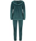 Dres spodnie bluza komplet welurowy MARTA (Zielony)