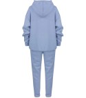 Dres sportowy bawełniany gładki oversize MARGARET (Niebieski) Dres sportowy bawełniany gładki oversize MARGARET (Niebieski)