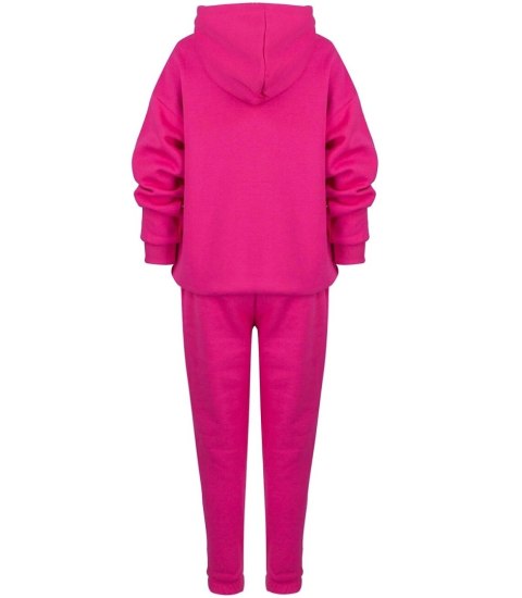 Dres sportowy bawełniany gładki oversize MARGARET (Różowy) Dres sportowy bawełniany gładki oversize MARGARET (Różowy)