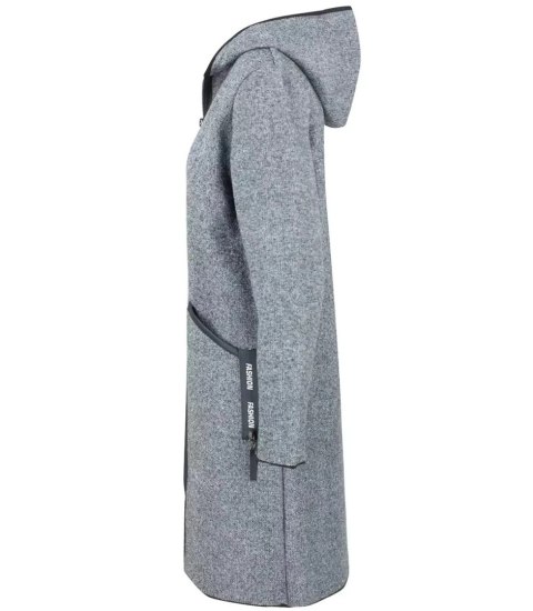 Dzianinowy płaszcz przejściowy kardigan LEA (Szary) Dzianinowy płaszcz przejściowy kardigan LEA (Szary)