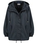 Krótka przeciwdeszczowa kurtka przejściowa oversize ELENA (Czarny) Krótka przeciwdeszczowa kurtka przejściowa oversize ELENA (Czarny)