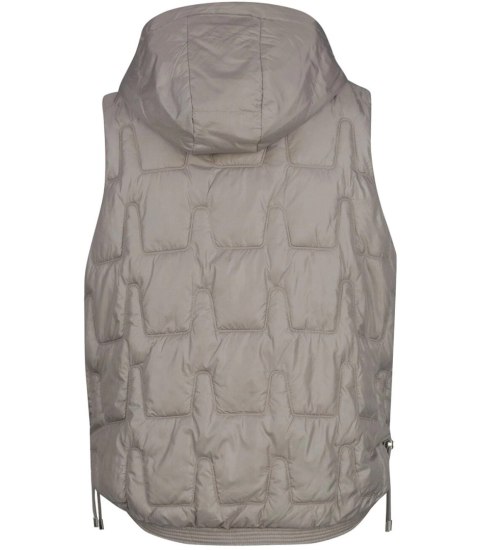 Krótki damski bezrękawnik kamizelka PLUS SIZE STELLA (Beżowy) Krótki damski bezrękawnik kamizelka PLUS SIZE STELLA (Beżowy)