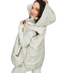 Krótki damski bezrękawnik kamizelka PLUS SIZE STELLA (Biały) Krótki damski bezrękawnik kamizelka PLUS SIZE STELLA (Biały)