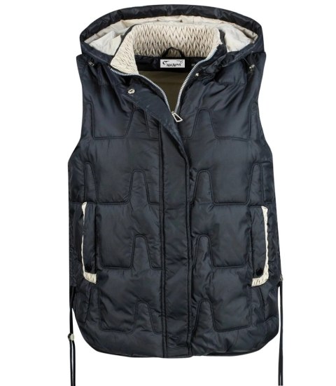 Krótki damski bezrękawnik kamizelka PLUS SIZE STELLA (Czarny) Krótki damski bezrękawnik kamizelka PLUS SIZE STELLA (Czarny)