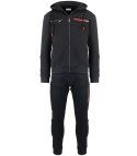 Męski zestaw dresowy dres rozinana bluza i spodnie (Czarny) Męski zestaw dresowy dres rozinana bluza i spodnie (Czarny)