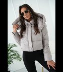 Pikowany płaszcz 2w1 z kapturem Ocieplony Elegancka AMANDA (Beżowy) Pikowany płaszcz 2w1 z kapturem Ocieplony Elegancka AMANDA (Beżowy)