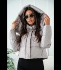 Pikowany płaszcz 2w1 z kapturem Ocieplony Elegancka AMANDA (Beżowy) Pikowany płaszcz 2w1 z kapturem Ocieplony Elegancka AMANDA (Beżowy)