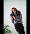Pikowany płaszcz 2w1 z kapturem Ocieplony Elegancka AMANDA (Szary) Pikowany płaszcz 2w1 z kapturem Ocieplony Elegancka AMANDA (Szary)