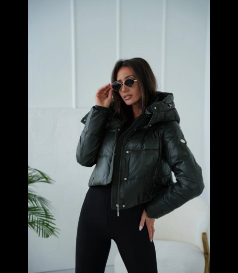 Pikowany płaszcz 2w1 z kapturem Ocieplony Elegancka AMANDA (Zielony) Pikowany płaszcz 2w1 z kapturem Ocieplony Elegancka AMANDA (Zielony)