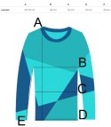 Cienki damski sweter neonowe serduszka MARLENA (Czarny) Cienki damski sweter neonowe serduszka MARLENA (Czarny)