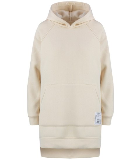 Ciepła oversizowa bluza BASIC hoodie (Beżowy) Ciepła oversizowa bluza BASIC hoodie (Beżowy)