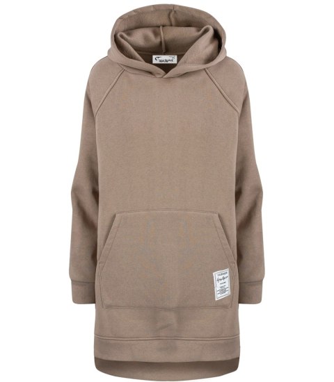 Ciepła oversizowa bluza BASIC hoodie (Brązowy) Ciepła oversizowa bluza BASIC hoodie (Brązowy)