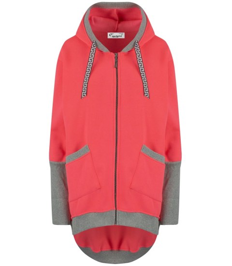 Ciepła oversizowa bluza PARKA dresowa (Szary || Różowy || Wielokolorowy) Ciepła oversizowa bluza PARKA dresowa (Szary || Różowy || Wielokolorowy)