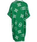 Długa koszula Szmizjerka Elegancka Modna NADRUK tunika (Zielony) Długa koszula Szmizjerka Elegancka Modna NADRUK tunika (Zielony)