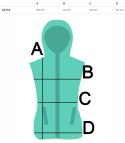 Krótki damski bezrękawnik kamizelka PLUS SIZE MELA (Zielony) Krótki damski bezrękawnik kamizelka PLUS SIZE MELA (Zielony)