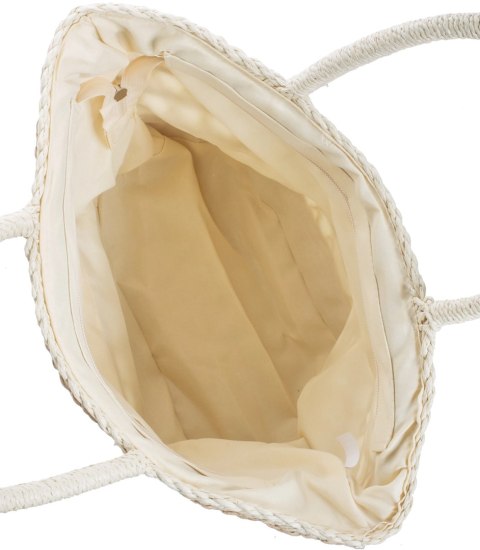 Średni koszyk letnia torba torebka sztywna pleciona (Brązowy)