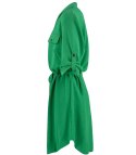 Sukienka szmizjerka basic tunika midi plus size MARIBEL (Zielony) Sukienka szmizjerka basic tunika midi plus size MARIBEL (Zielony)