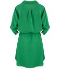 Sukienka szmizjerka basic tunika midi plus size MARIBEL (Zielony) Sukienka szmizjerka basic tunika midi plus size MARIBEL (Zielony)