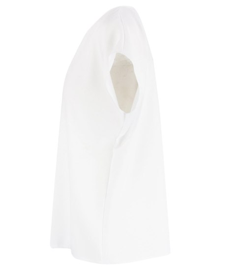 T-shirt pudełkowy bluzka damska bez szwów basic SARA (Biały) T-shirt pudełkowy bluzka damska bez szwów basic SARA (Biały)