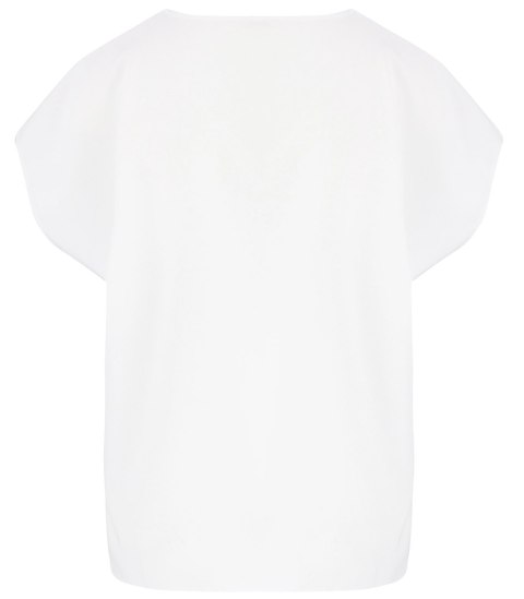 T-shirt pudełkowy bluzka damska bez szwów basic SARA (Biały) T-shirt pudełkowy bluzka damska bez szwów basic SARA (Biały)