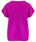 T-shirt pudełkowy bluzka damska bez szwów basic SARA (Różowy) T-shirt pudełkowy bluzka damska bez szwów basic SARA (Różowy)