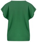 T-shirt pudełkowy bluzka damska bez szwów basic SARA (Zielony) T-shirt pudełkowy bluzka damska bez szwów basic SARA (Zielony)