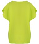 T-shirt pudełkowy bluzka damska bez szwów basic SARA (Zielony)