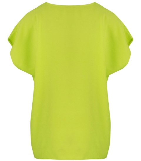 T-shirt pudełkowy bluzka damska bez szwów basic SARA (Zielony)