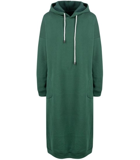Ciepła bluza damska dresowa Oversize Sukienka Bawełniana INEZ (Zielony) Ciepła bluza damska dresowa Oversize Sukienka Bawełniana INEZ (Zielony)