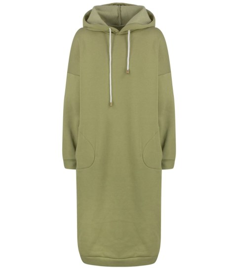 Ciepła bluza damska dresowa Oversize Sukienka Bawełniana INEZ (Zielony) Ciepła bluza damska dresowa Oversize Sukienka Bawełniana INEZ (Zielony)