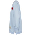 Długa bluza sukienka oversize z naszywką sercem MARTA (Niebieski) Długa bluza sukienka oversize z naszywką sercem MARTA (Niebieski)